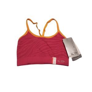 C9 Champion Premium Max Performance Pizzazz Pink Zebra Sports Bra Top Sz.XS